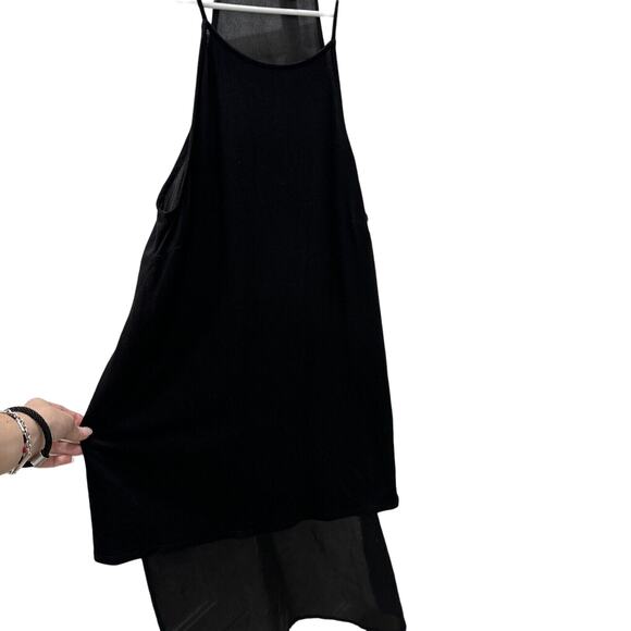 Marciano by Guess Sleeveless Top Size Small Black  Zipper Side High Low - Picture 1 of 7